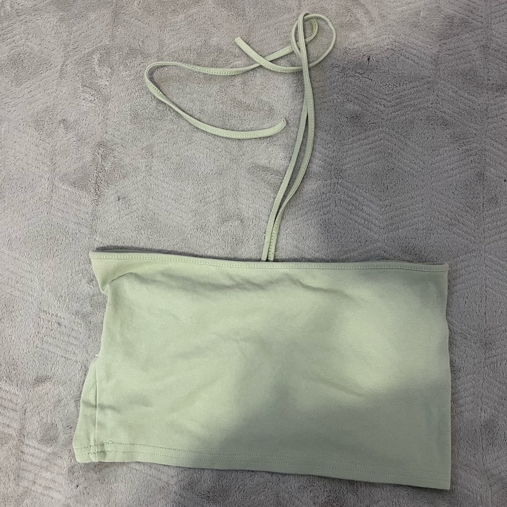 Green halter top